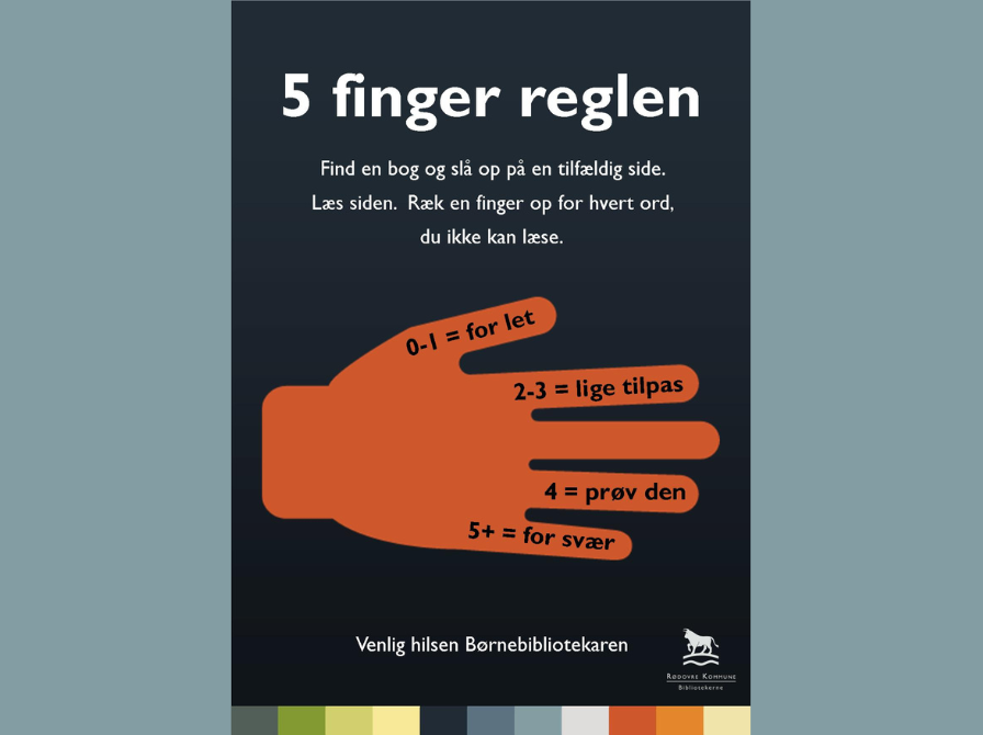5 finger regel for læsning